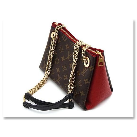 Louis Vuitton Surene BB Chain Shoulder Bag Monogram Cerise Red - Picture 7 of 10